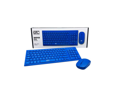 COMPUTACION TECLADO + MOUSE CBG-026A AZUL INALAMB.