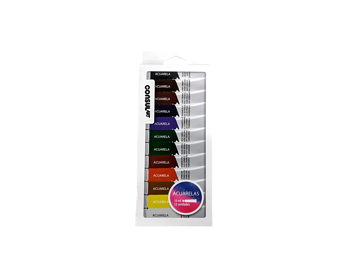 ACUARELA CONSUL-ART PROFESIONAL 10 ML x 12 UNID.