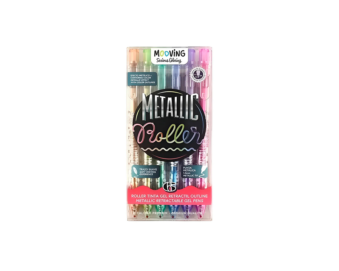 BOLIGRAFO MOOVING COLORING 3081306 GEL x 6U. R.OUTLINER