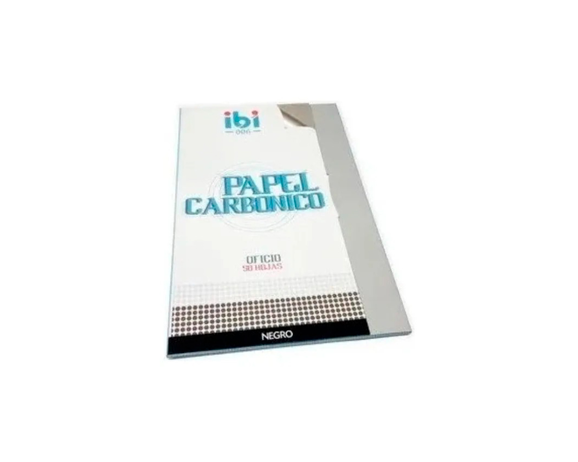 CARBONICOS IBI PAPEL OFICIO x 50 HOJAS NEGRO