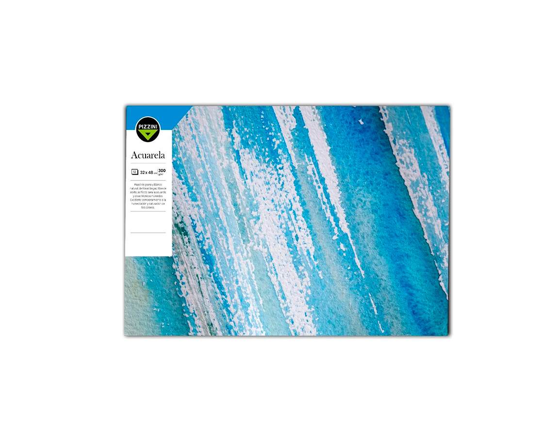 BLOCK PIZZINI ACUARELA EMBLOC. 32x48 300 gs x 12 HOJAS -PBACUAx12F-
