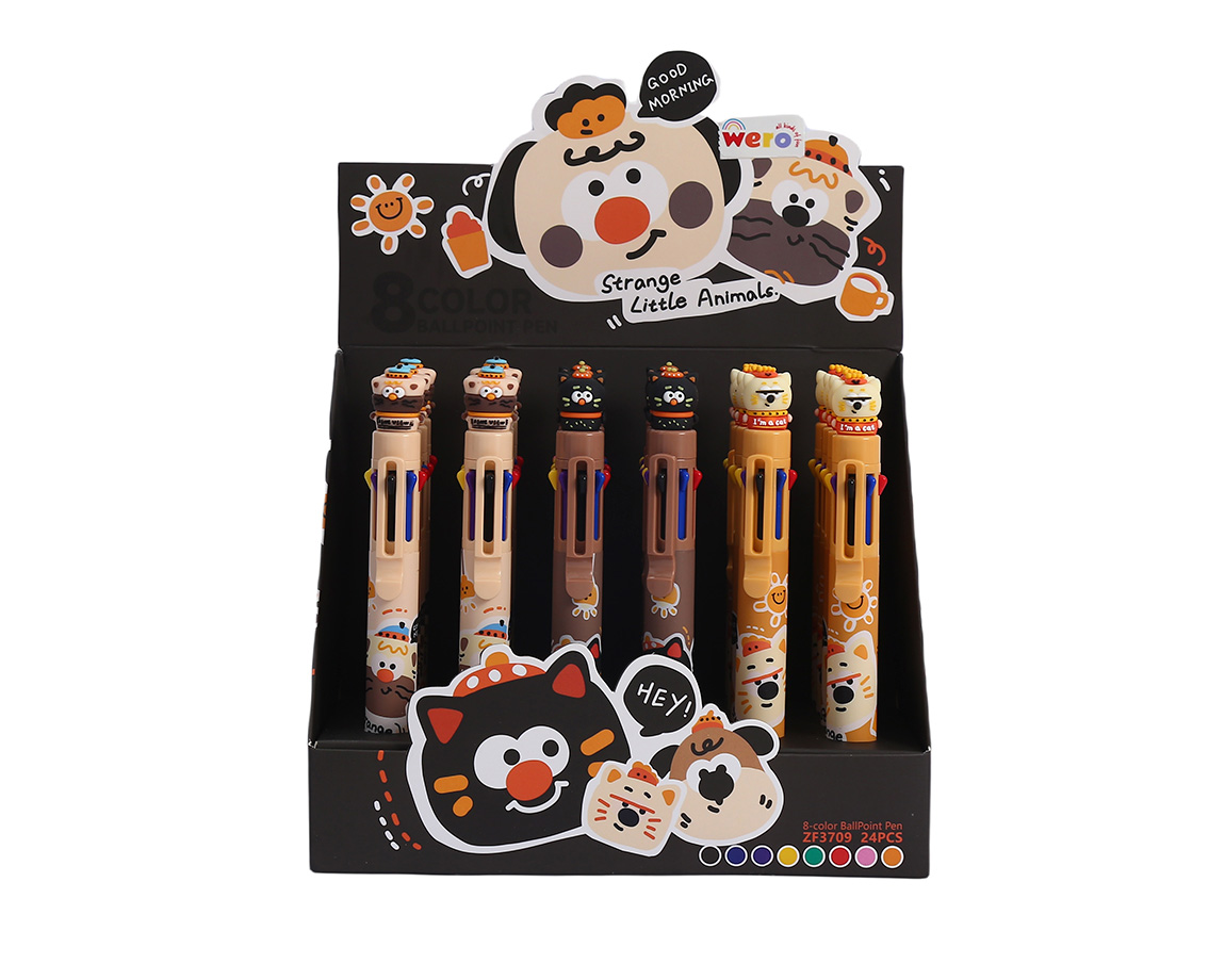 BOLIGRAFO WERO WE4050 STRANGE LITTLE ANIMALS 8 COLORES