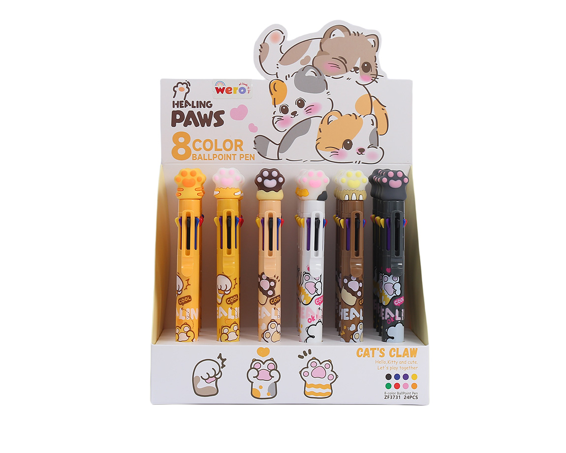 BOLIGRAFO WERO WE4051 PAWS 8 COLORES