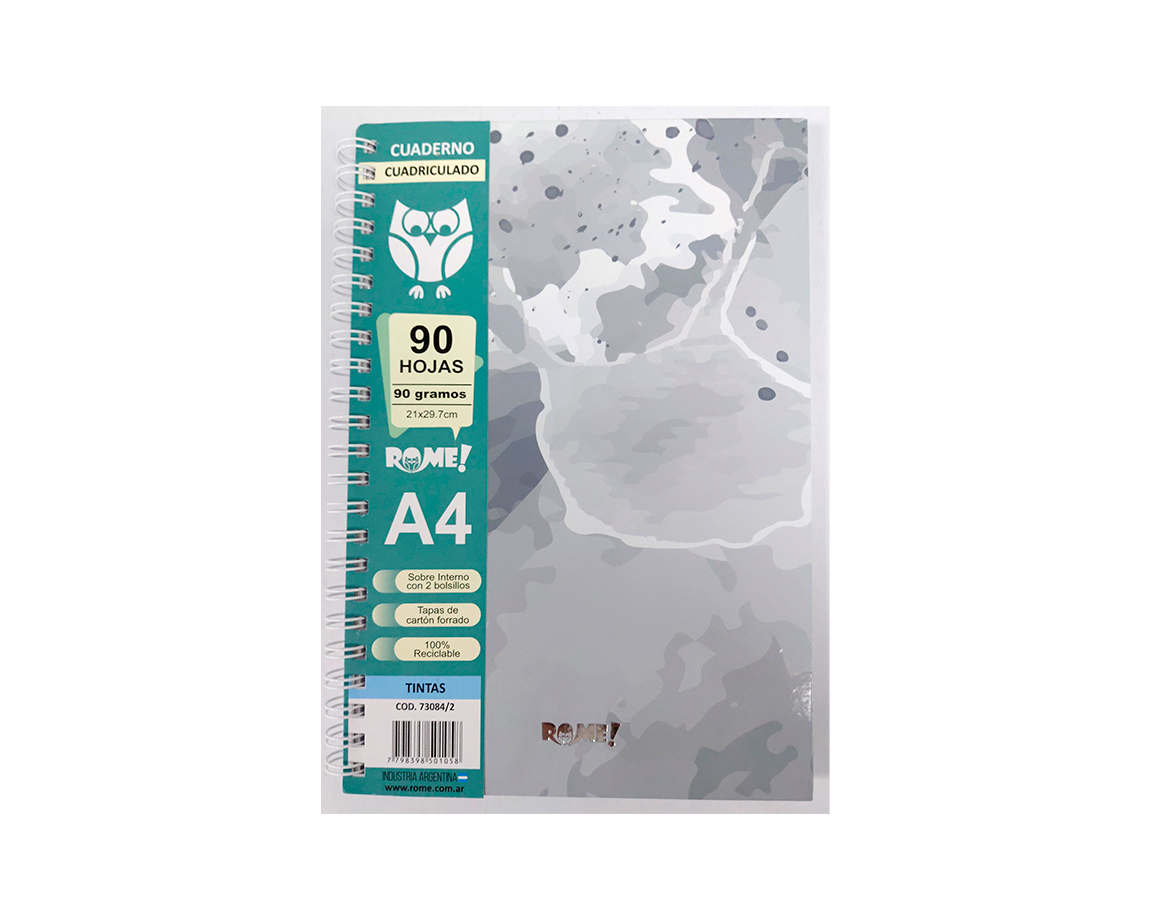 CUADERNO ROME 73084/2 A4 TINTAS 90 HOJAS #