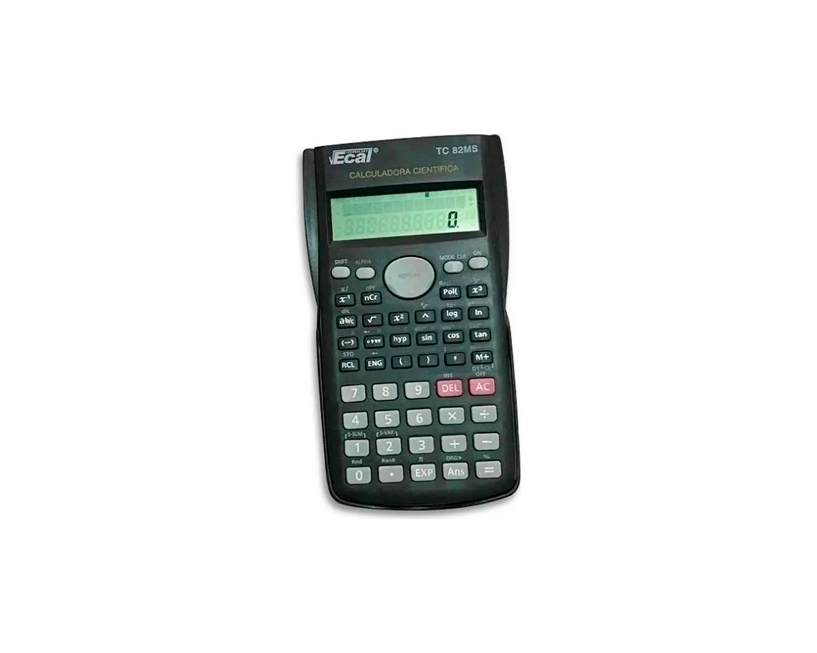 CALCULADORAS ECAL TC82MS-S SLIM 240 FUNC. CIENTIFICA NEG