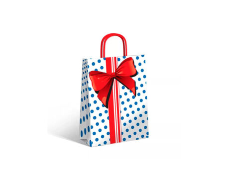 BOLSA REGALO ROMI BLUE BOW 22x30 x UNID.