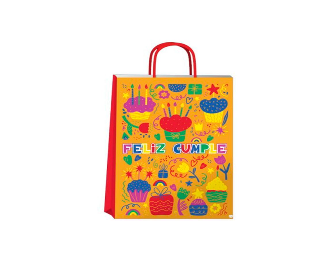 BOLSA REGALO ROMI FELIZ CUMPLE 30x41 X UNID.