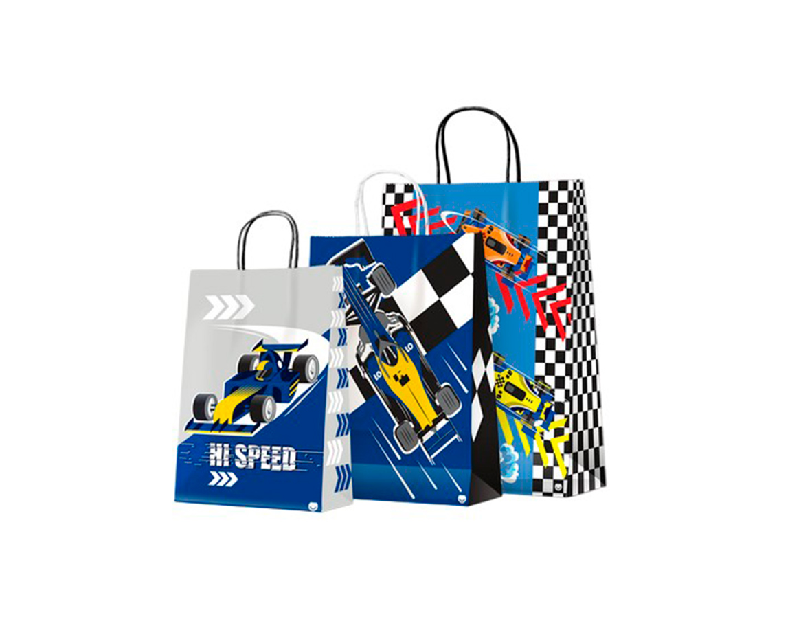 BOLSA REGALO ROMI RACERS 30x41 X UNID.