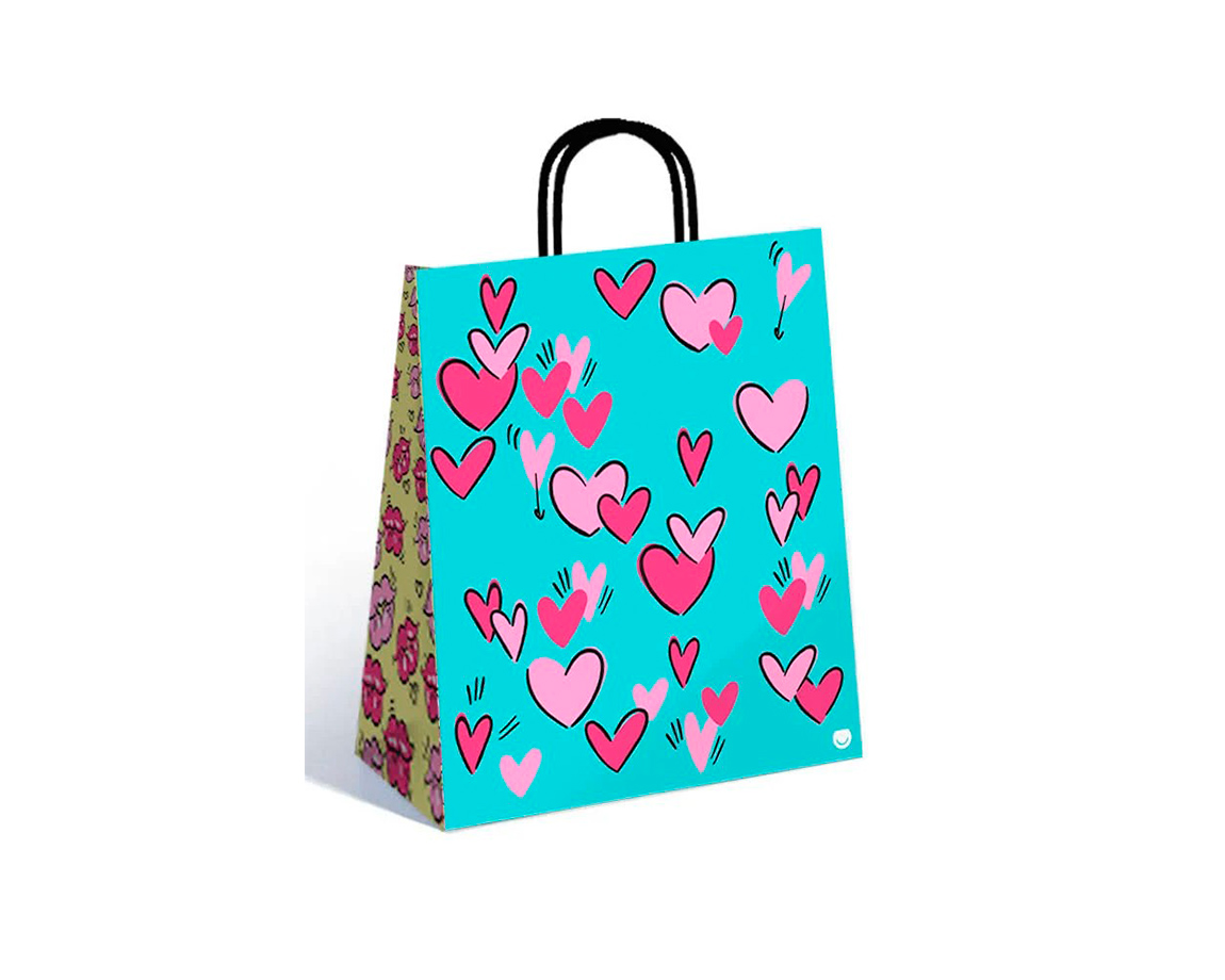 BOLSA REGALO ROMI LOVE COLORS 22x24 x U.