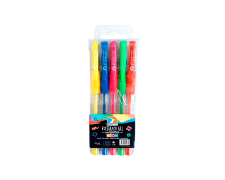 BOLIGRAFO EZCO GEL NEON x 5 U. SURTIDOS