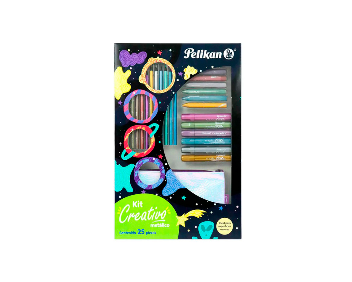 KIT PELIKAN CREATIVO METALICO X 25 UNID.