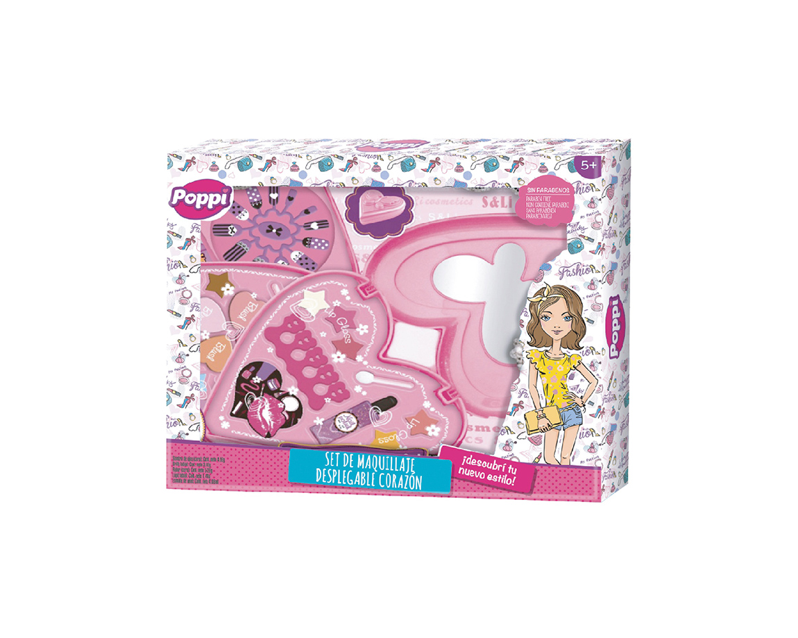 JUGUETE POPPI 5667 SET DE MAQUILLAJE CORAZON DESPLEG. (S21651)