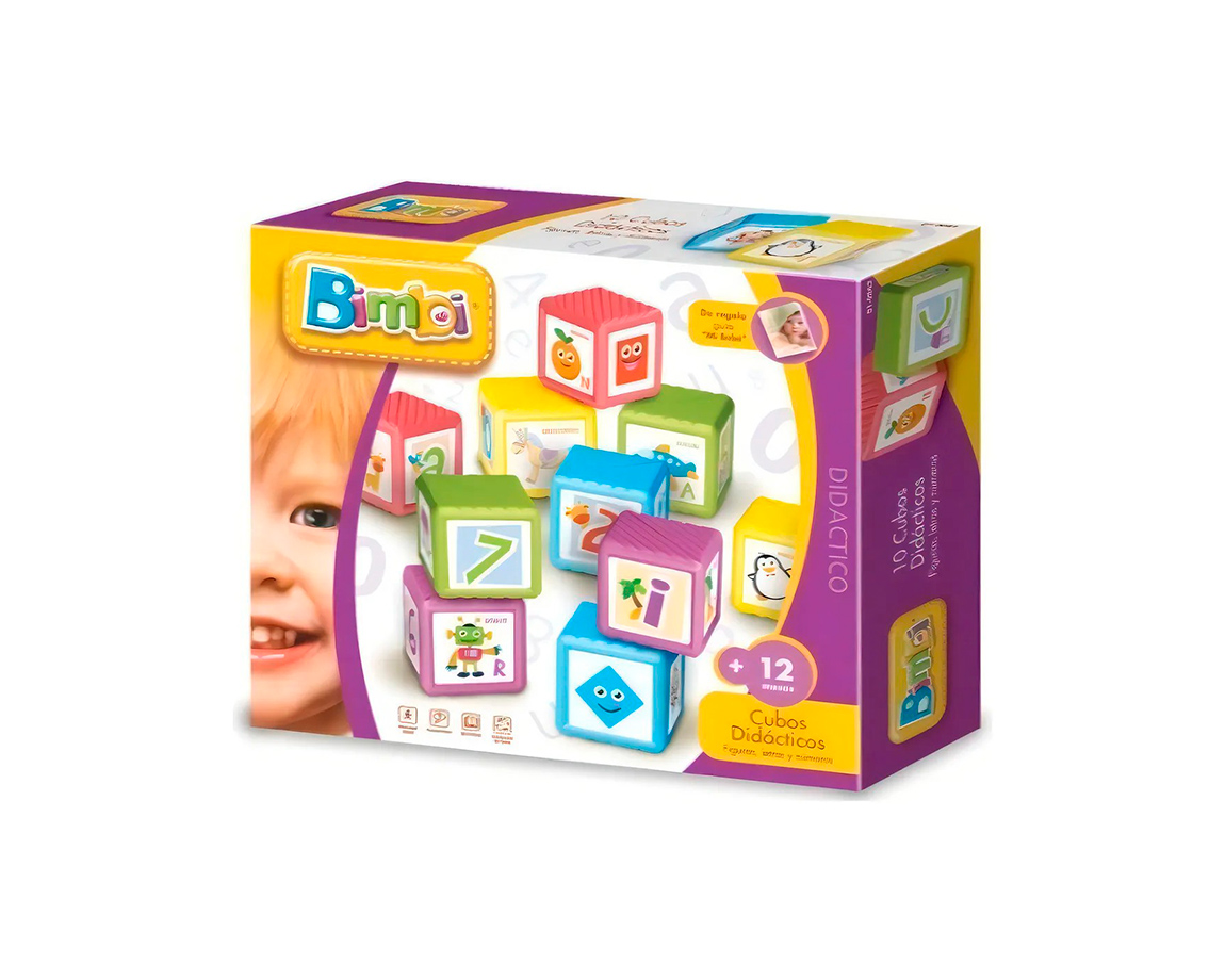 JUGUETE RASTI 01-0043 BIMBI 10 CUBOS DIDACTICOS