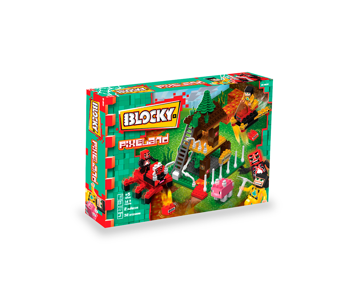 JUGUETE RASTI 01-0691 BLOCKY PIXELAND BOSQUE ARACNID