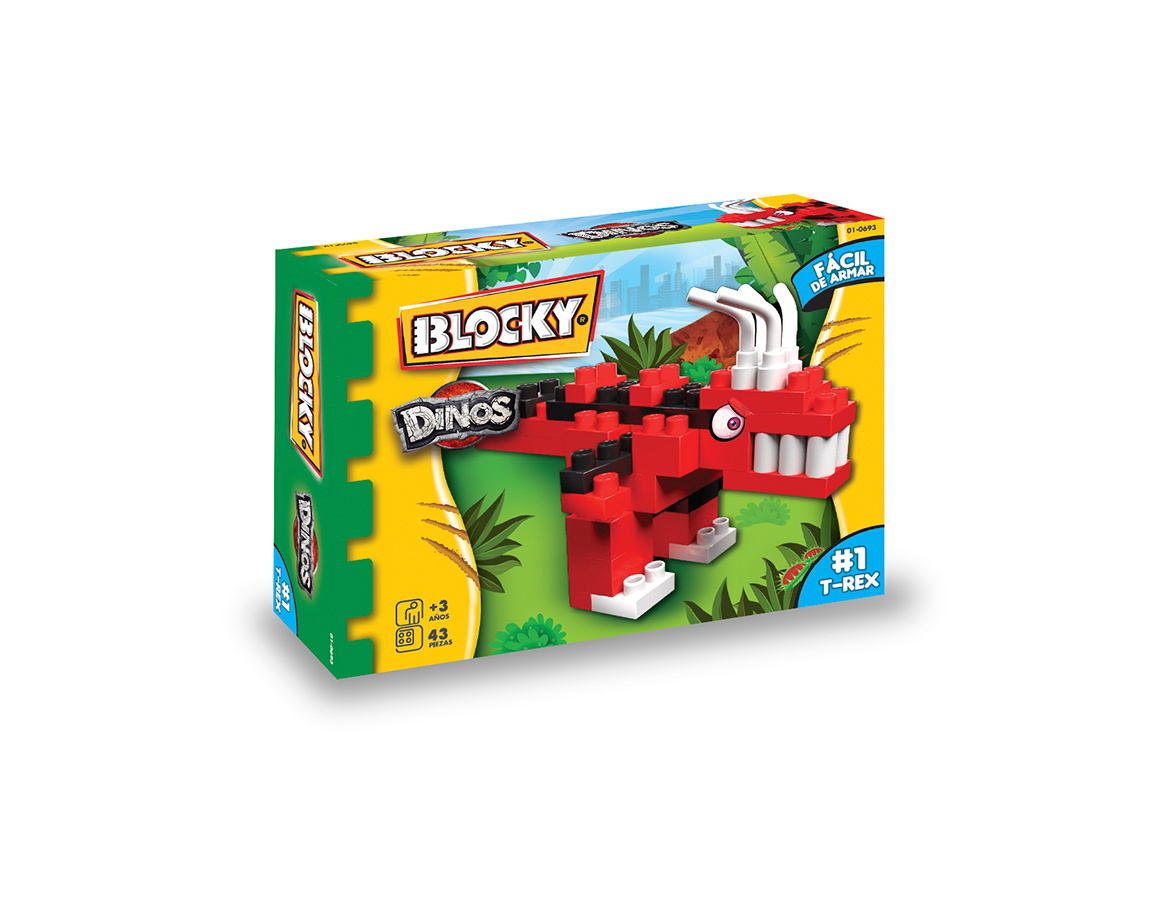 JUGUETE RASTI 01-0693 BLOCKY MINI DINOS