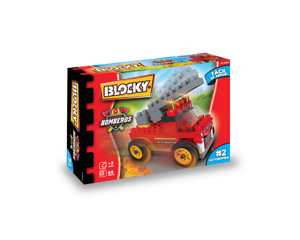 JUGUETE RASTI 01-0694 BLOCKY MINI BOMBEROS