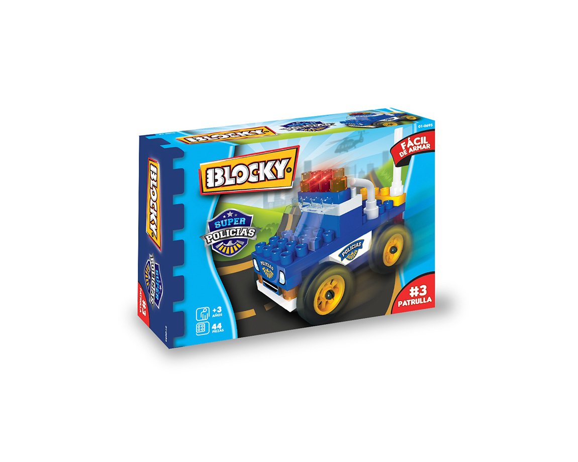 JUGUETE RASTI 01-0695 BLOCKY MINI POLICIAS