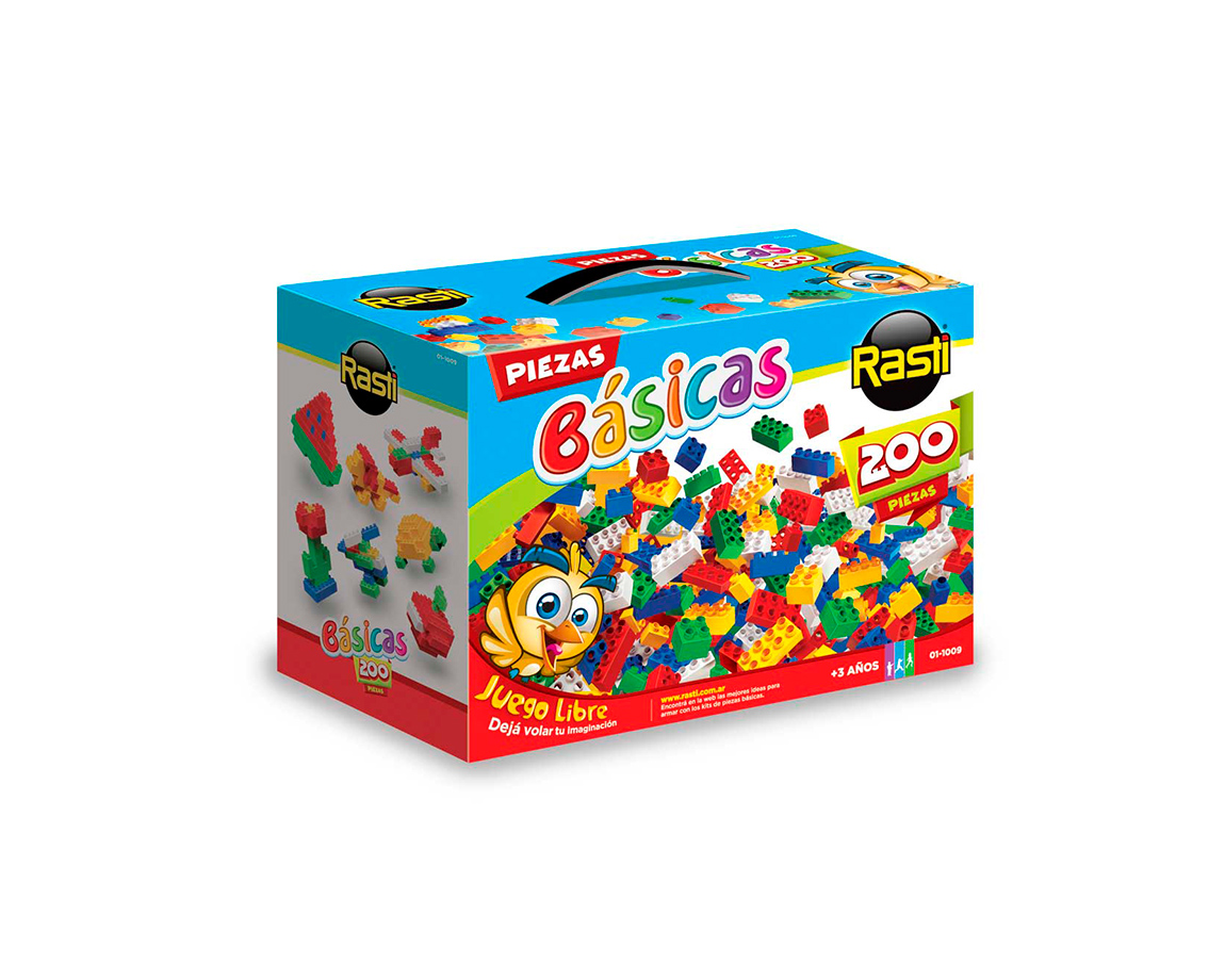 JUGUETE RASTI 01-1009 RASTI KIT 200 PIEZAS BASICA