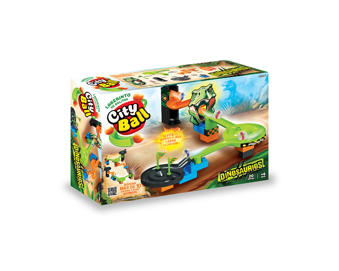 JUGUETE RASTI 01-3206 CITYBALL DINOSAURIOS ESCAPE T-REX