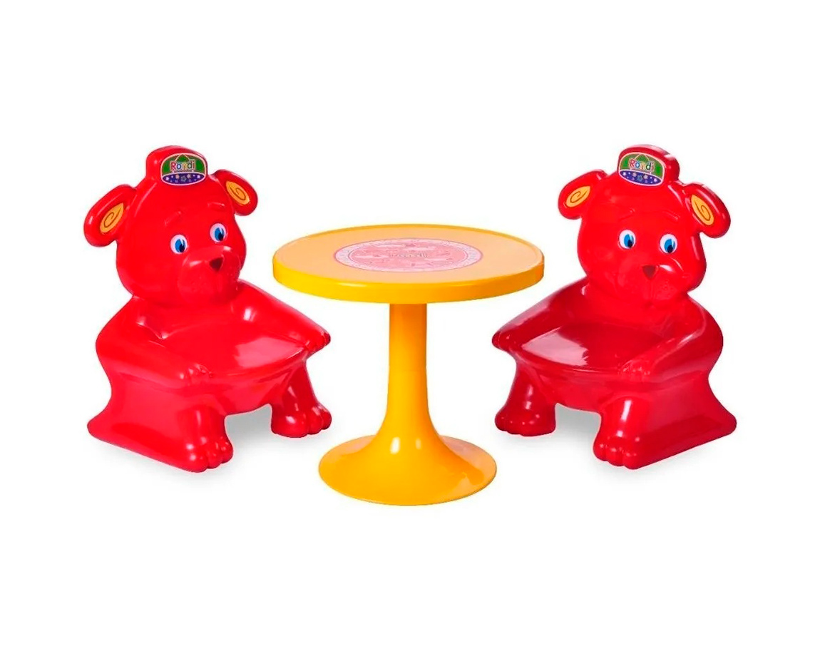 JUGUETE RONDI 3061 MESA Y SILLA ROJA