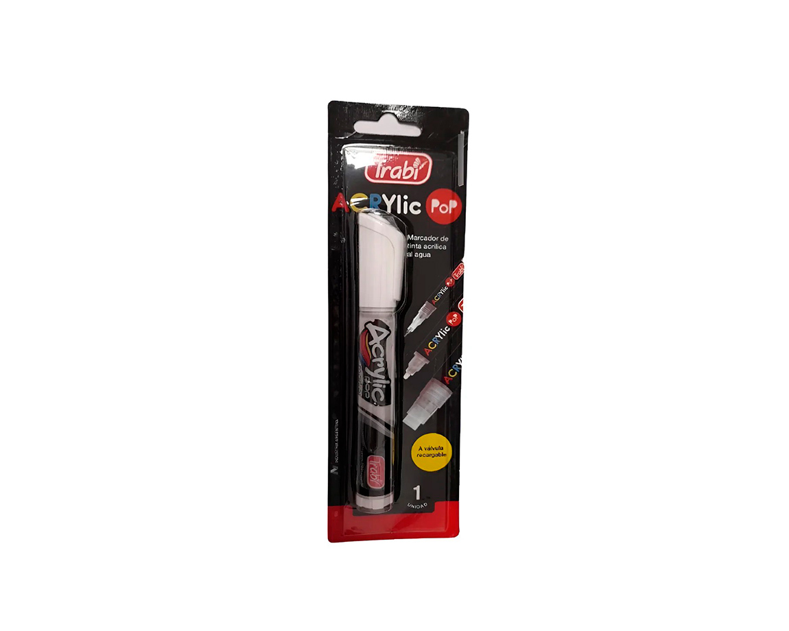 MARCADOR TRABI ACRYLIC POP BLANCO AA4M 00