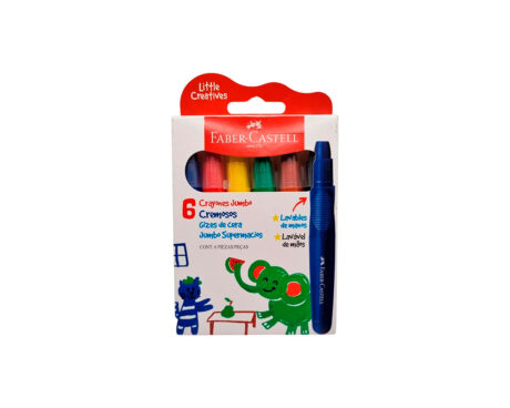 PINTURITAS FABER CRAYON JUMBO CREMOSOS 224006 x 6 UNID.