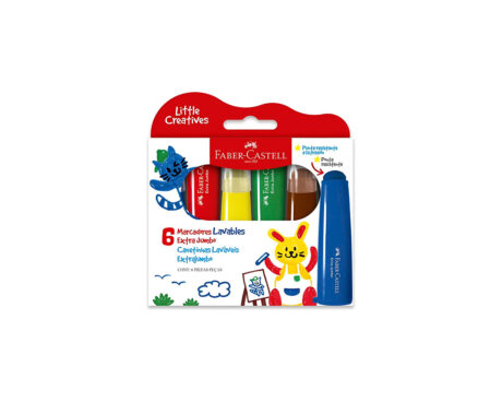 MARCADOR FABER EXTRA JUMBO 354504 x 6 UNID.