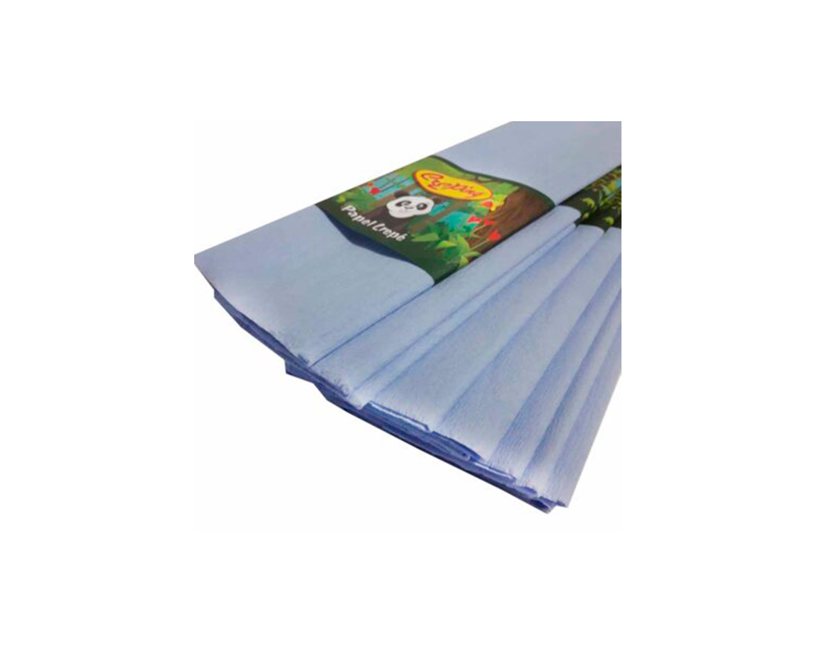 PAPEL CREPE CREPING CELESTE PASTEL