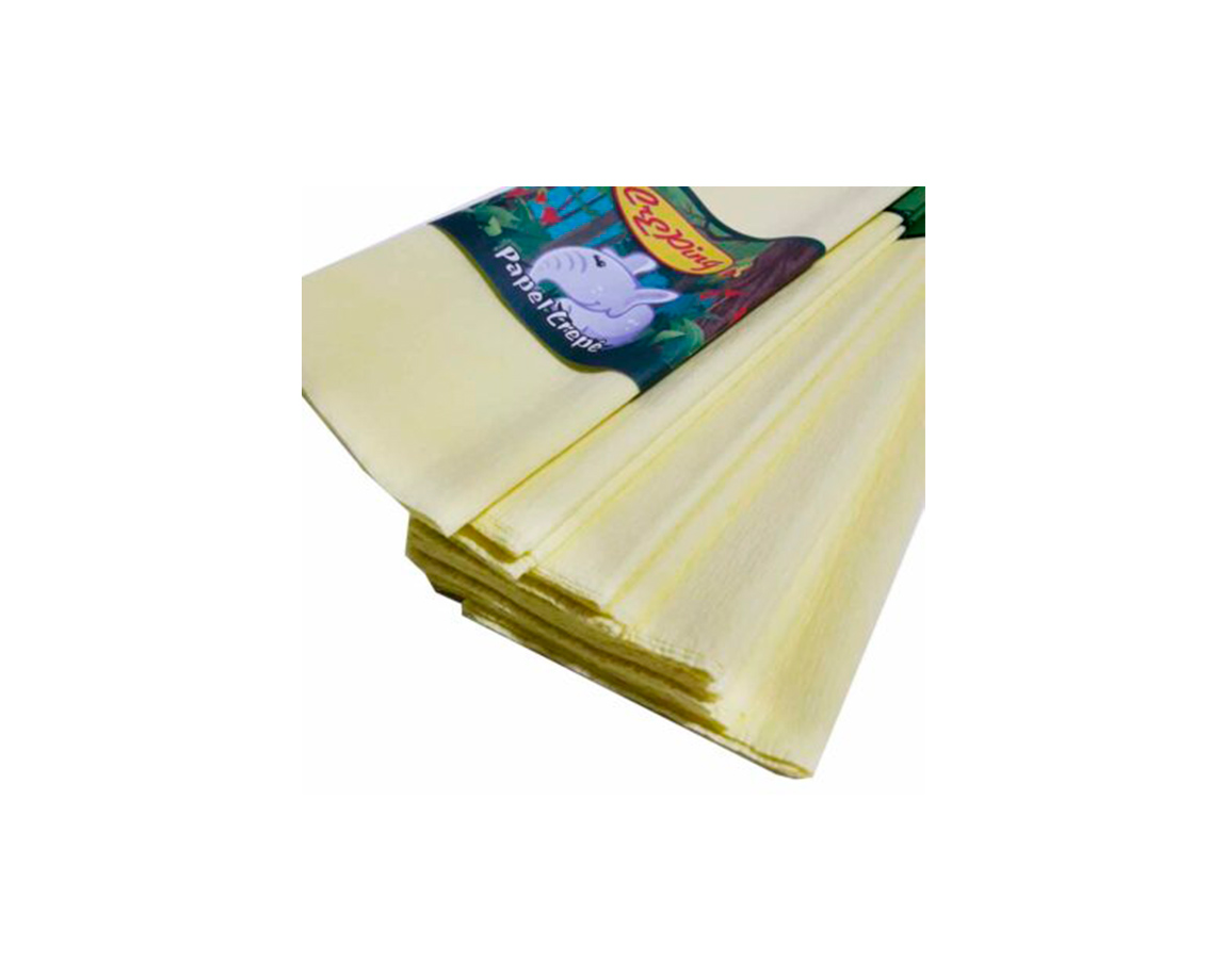 PAPEL CREPE CREPING AMARILLO PASTEL