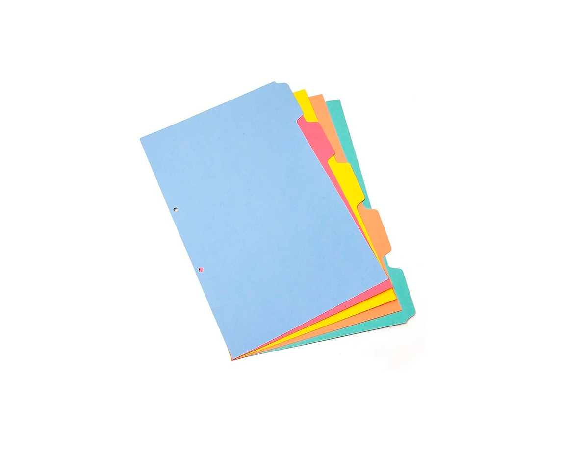 SEPARADOR APE A4 5 POSIC. COLOR