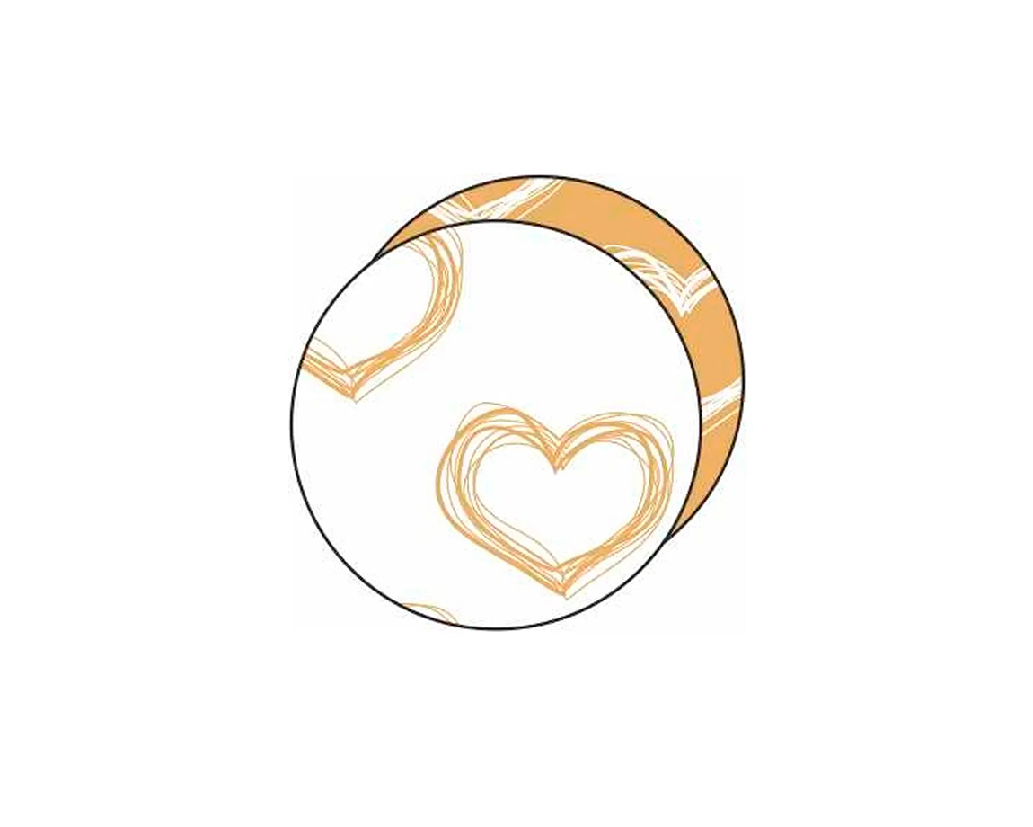 PAPEL CARTULINA PEQUE 39 CORAZON ORO 50x70