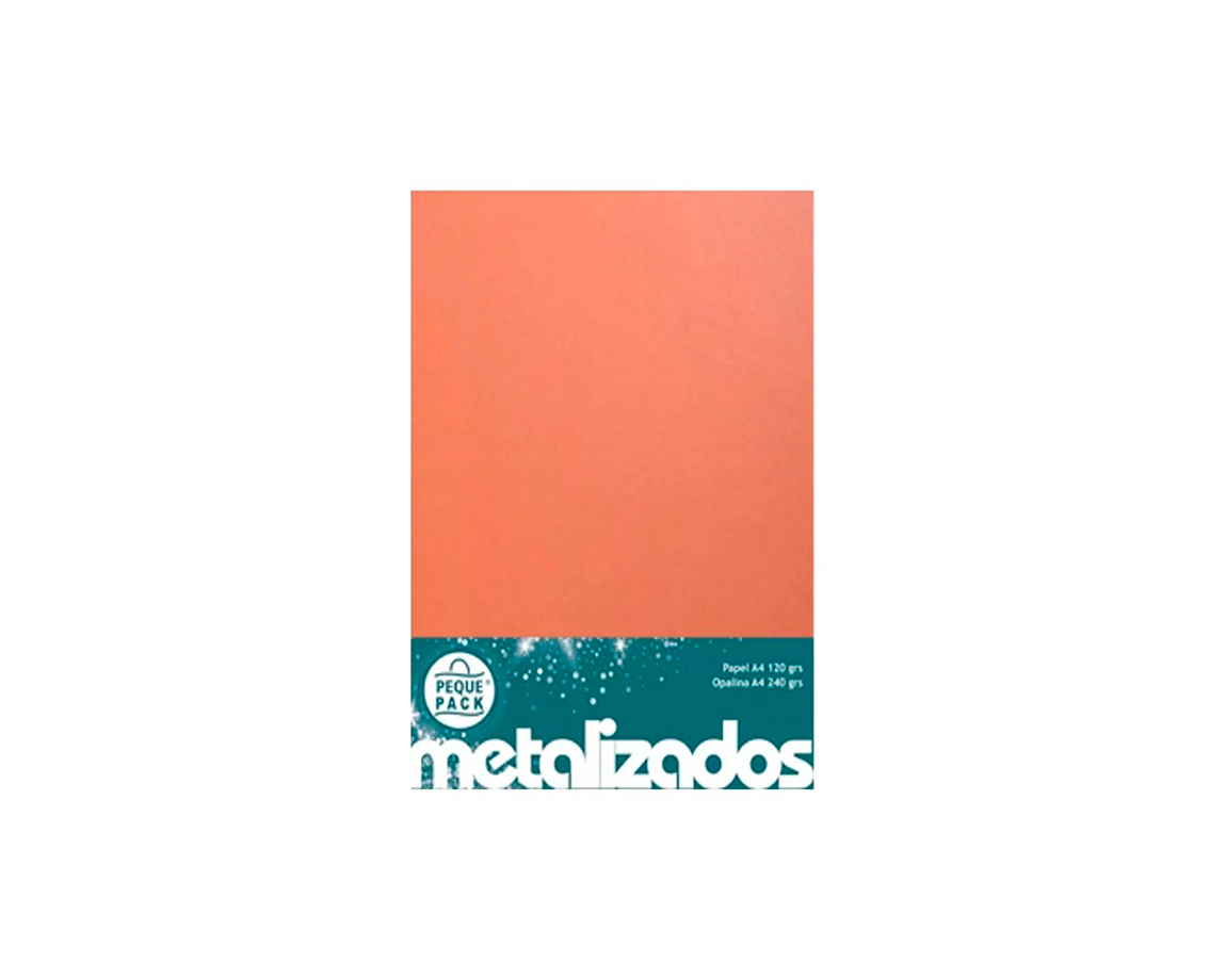 PAPEL PEQUE OP METAL A4 F1 120 GS NARANJA