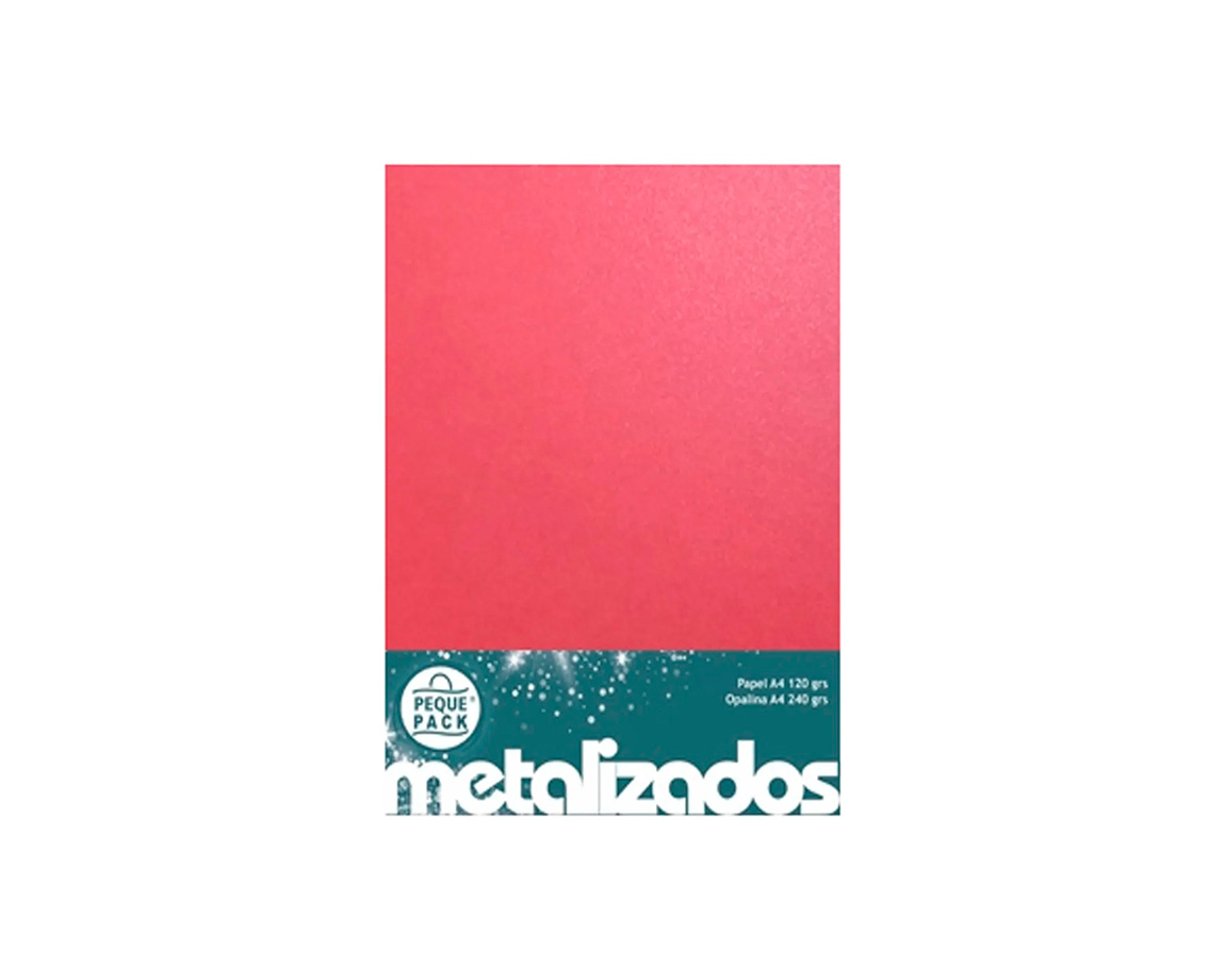 PAPEL PEQUE OP METAL A4 F3 240 GS ROJO