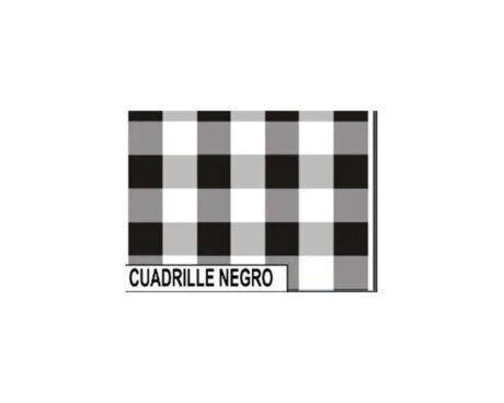 PAPEL PLASTIF. NEW PAPER  CUADRILLE NEGRO