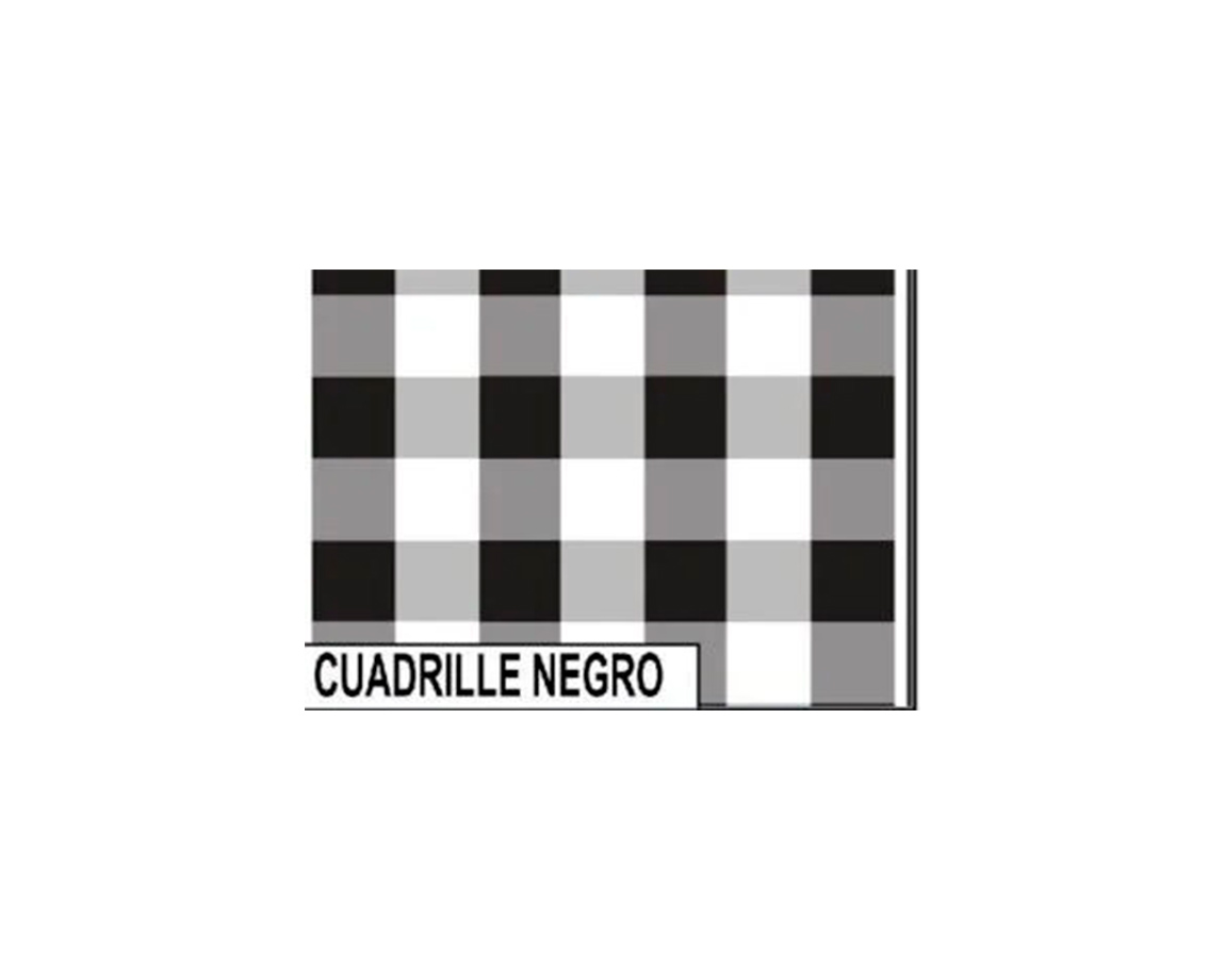PAPEL PLASTIF. NEW PAPER  CUADRILLE NEGRO