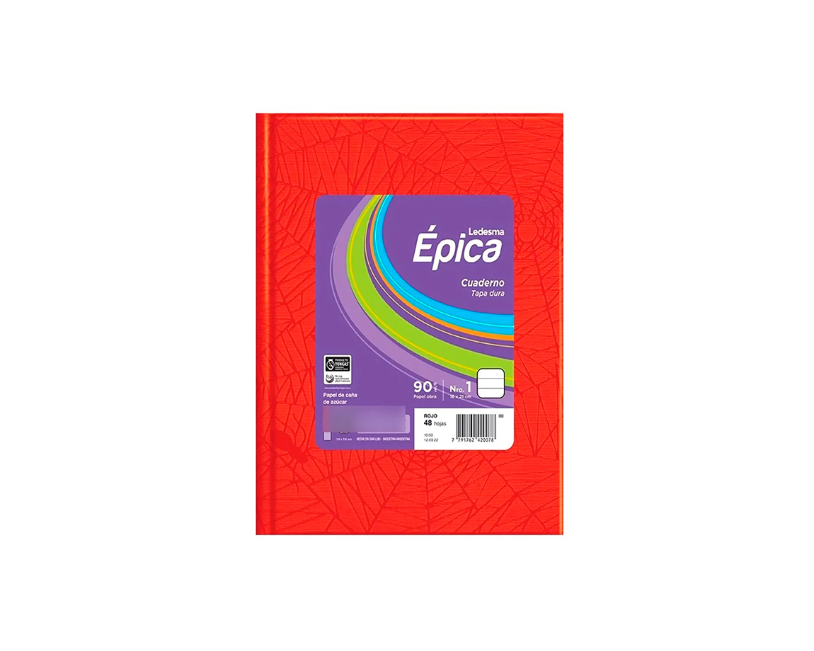 CUADERNO EPICA Nº1 ARAÑA 48 H = ROJO