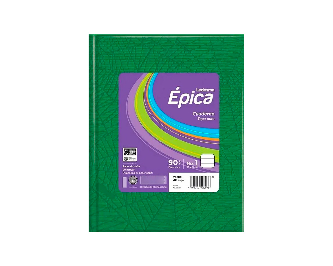 CUADERNO EPICA Nº1 ARAÑA 48 H = VERDE
