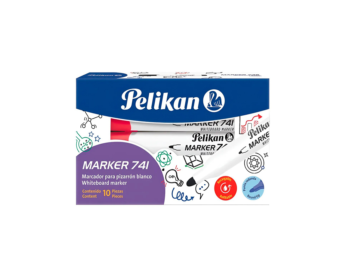 MARCADOR PELIKAN 741 P/PIZARRA  ROJO