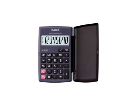 CALCULADORAS CASIO LC401LV BOLSILLO 8 DIG. NEGRA