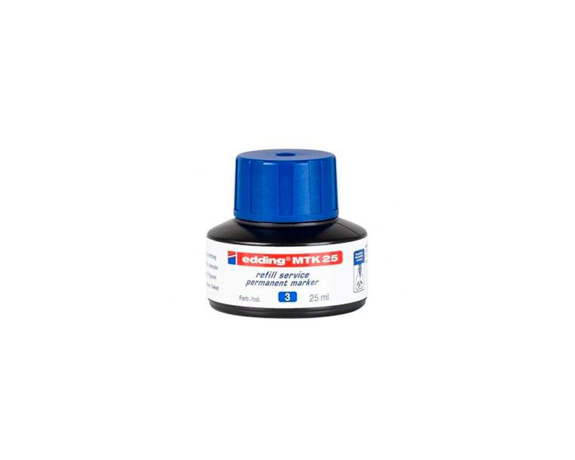 TINTA EDDING T25 x25ML P/MARC SOLVENTE AZUL