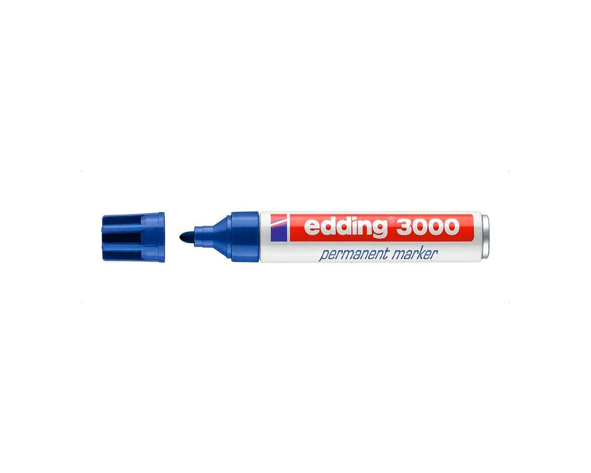 MARCADOR EDDING E-3000 PERMAN. AZUL P.RED