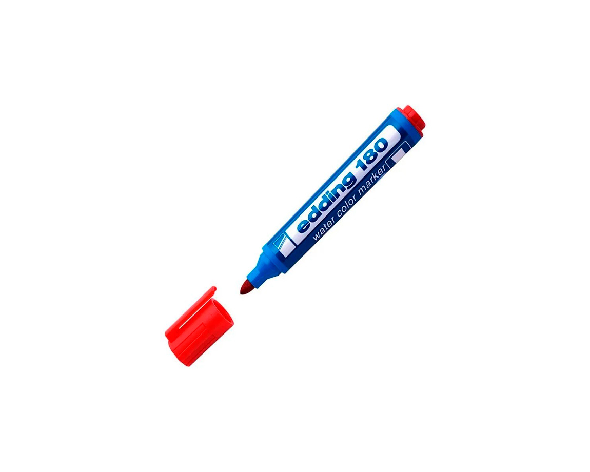 MARCADOR EDDING E-180 AGUA ROJO P/RED