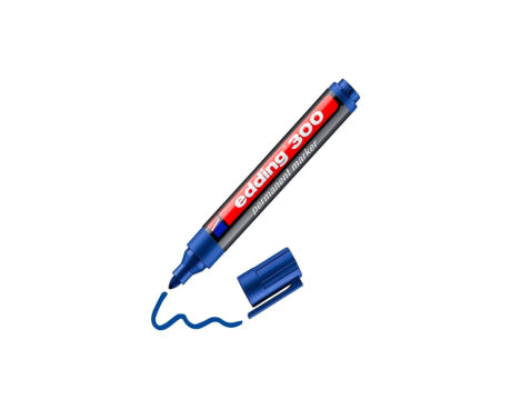MARCADOR EDDING E-300 PERMAN. AZUL P.RED