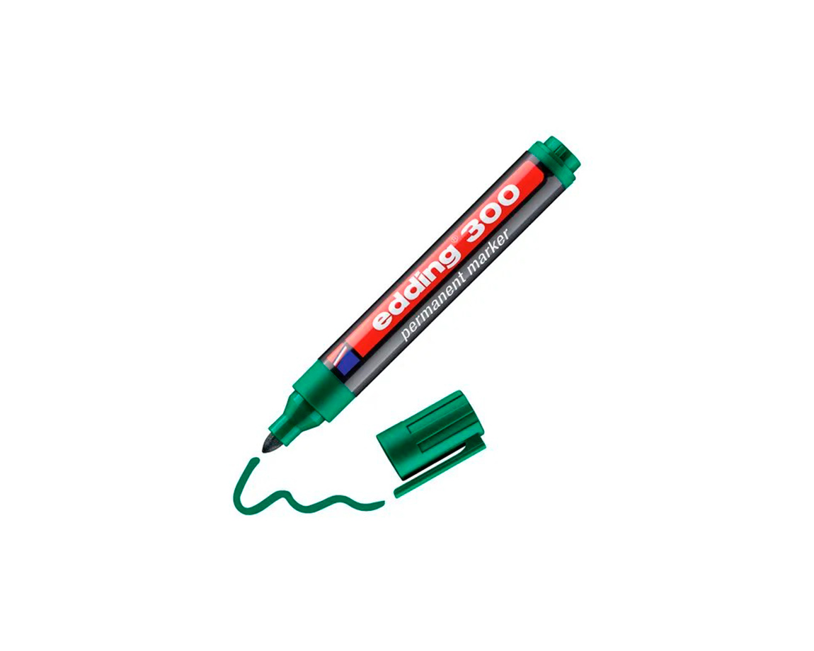 MARCADOR EDDING E-300 PERMAN. VERDE P.RED