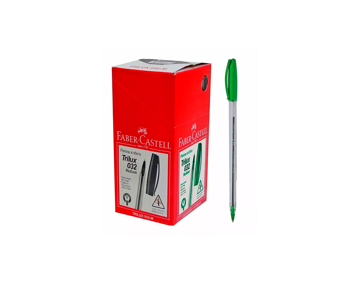 BOLIGRAFO FABER TRILUX 032 VERDE