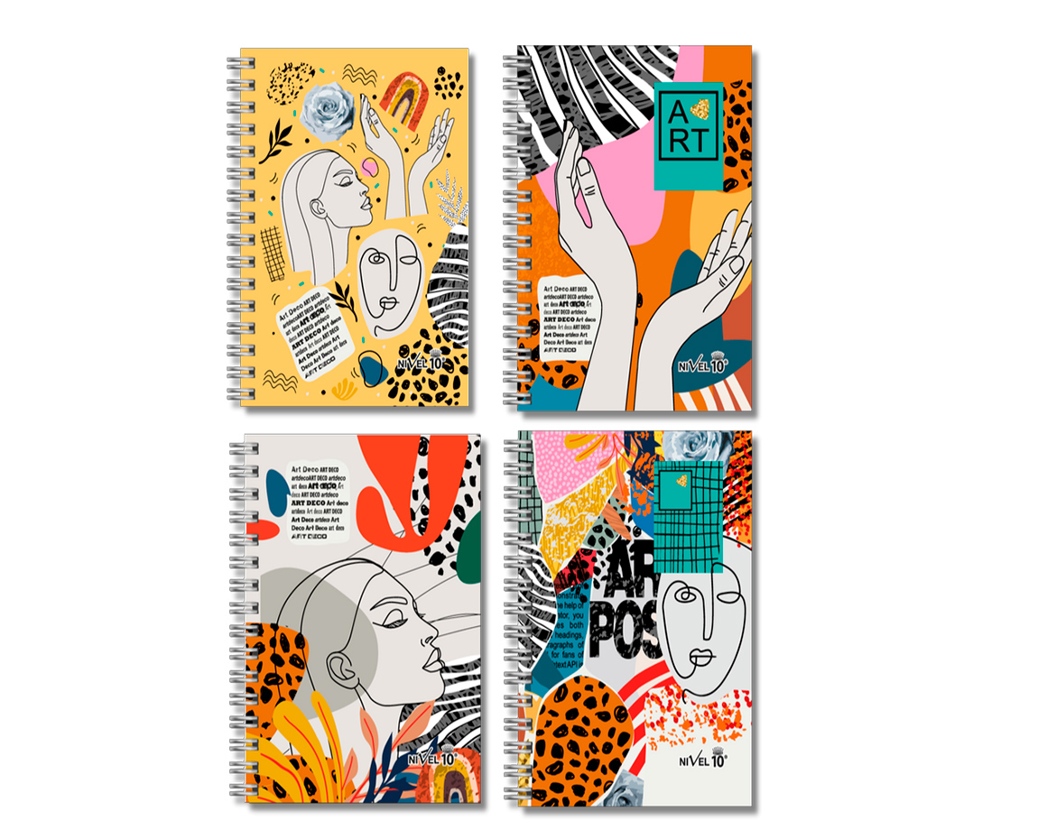 CUADERNO NIVEL 10 A4 -6303- ART DECO T/D 120H =