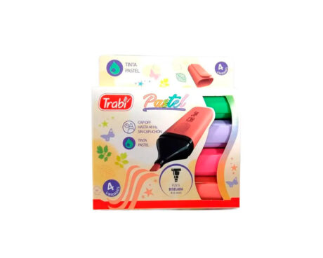 RESALTADOR TRABI PASTEL x 4 U. SURTIDO 2 (ve/li/na/sal)