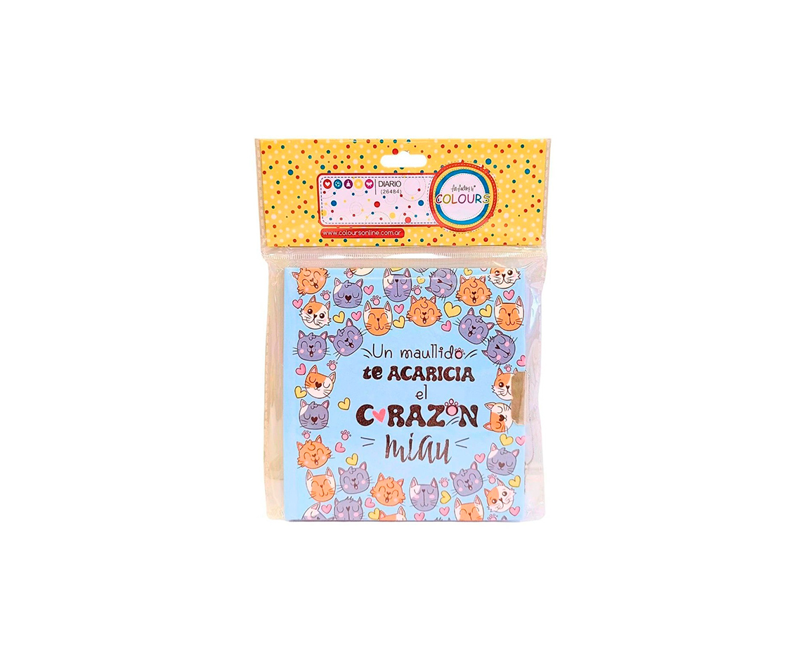 DIARIO COLOURS 26484 MIAU 15x15CM