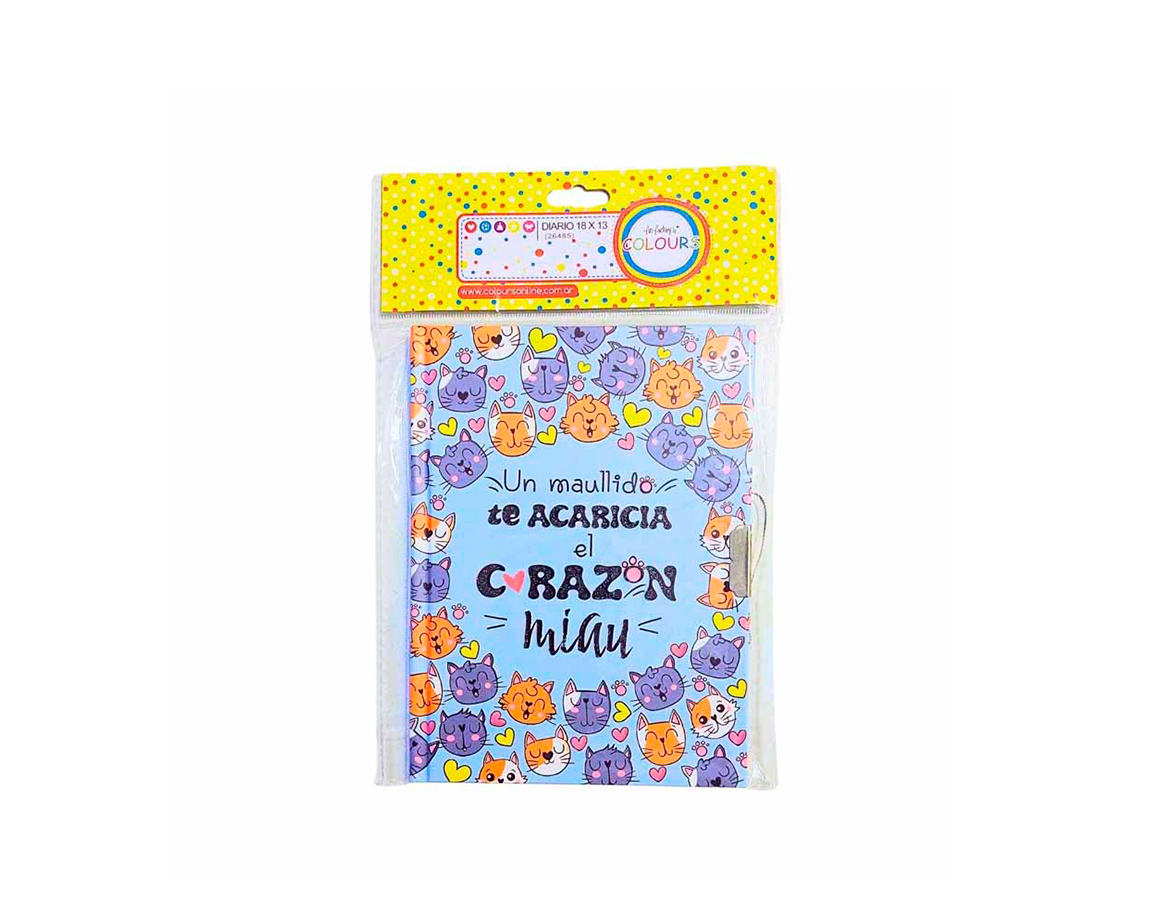 DIARIO COLOURS 26485 MIAU 18x13CM