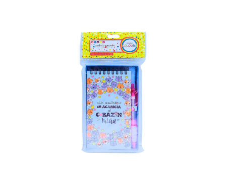 LIBRETA COLOURS 26491 MIAU 9x17 CM C/ BOLIGRAFO